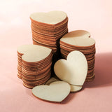 Wooden Hearts For Guest Book Alternative (Set of 75)