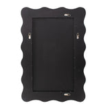 Maya Rectangular Waved Edge Mirror in Glossy Burgundy