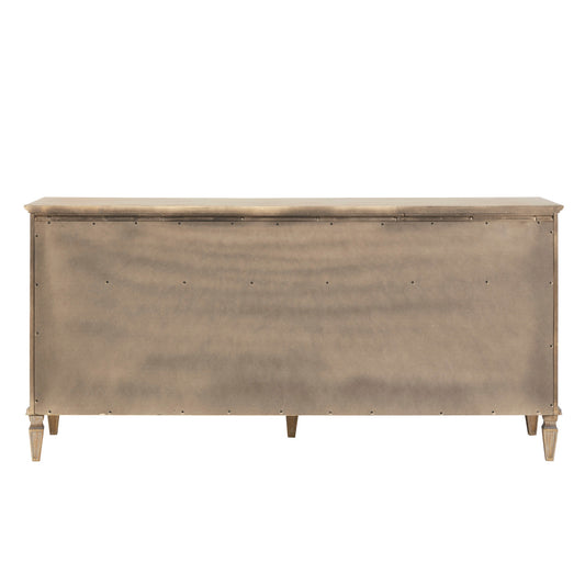70"W 6-Drawer Modern Classic Wood Dresser, Light Natural *