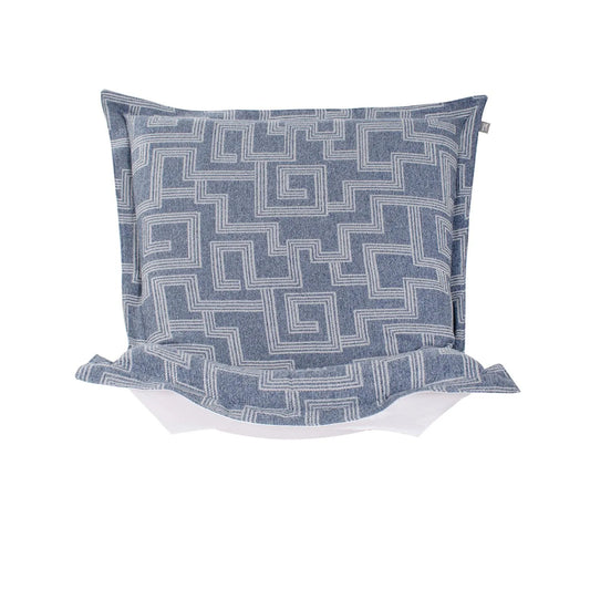 Indoor/Outdoor Puff Chair Cover & Cushion Syros Denim