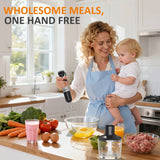 Cordless Hand Blender: 1000W 12-Speed Electric Stick Mixer