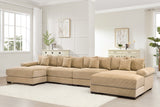 DESEO 170" 4-Seater Sofa with 2 Ottomans