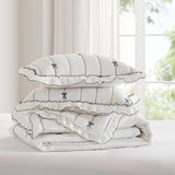 Soft Bow Embroidered Quilt Mini Set, Black