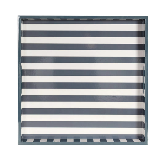 Soho Blue Stripe Tray