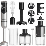 Cordless Hand Blender: 1000W 12-Speed Electric Stick Mixer