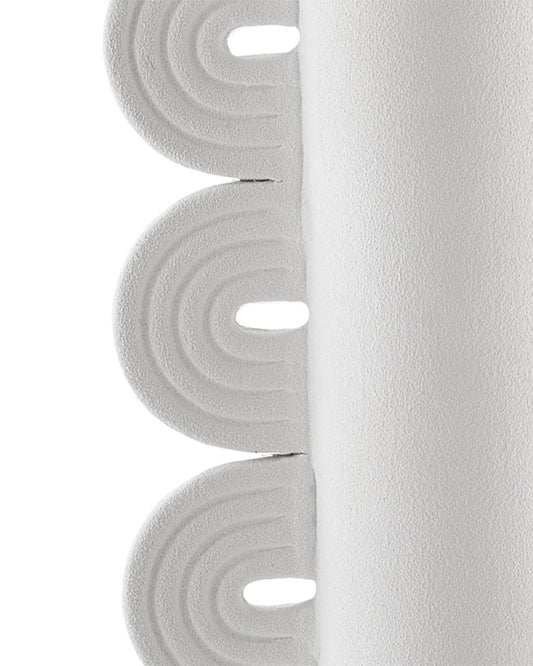 Happy 40 Three Wings White Vase