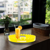 Round Scalloped Riviera Tray - Yellow