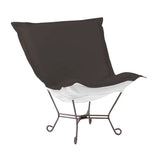 Puff Chair Ottoman Seascape Charcoal Cushion and Cover