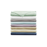 100% Liquid Cotton Bedding Blanket, White