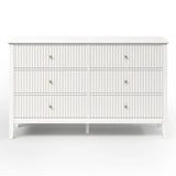 Wholesale 47" 6-Drawer Fluted Dresser, Eco-Friendly & Water-Resistant