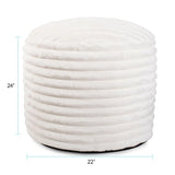 Pouf Tall Shar Pei White
