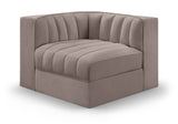 Rummi - Velvet Performance Fabric Upholstered Modular Corner Chair