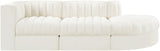 Rummi - Velvet Performance Fabric Upholstered 3 Piece Modular Sectional