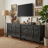 3-Door Accent Cabinet with Adjustable Shelves, 2-Pack
