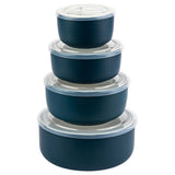 Kook Ceramic Nesting Bowl Set with Lids, 4-Piece
