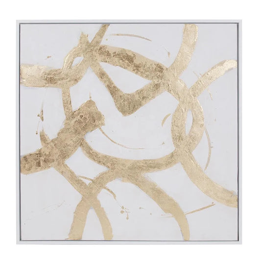 Ballare Canvas Hand Painted Original Art - White