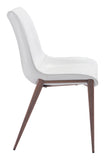 Magnus Dining Chair (Set of 2) White & Walnut