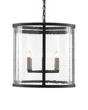 Argand Black Oval Chandelier