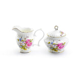 Gracie Bone China Grace's Rose Sugar & Creamer Set