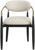 Riccio - Fabric Dining Arm Chair (Set of 2) - Black And Gold Frame