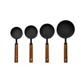 Mixora Black Stainless Measuring Cups & Spoons Set