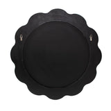 Kushi Round Scalloped Edge Mirror in Glossy Hot Pink