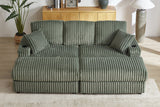 ZYLO 84" Loveseat with 2 Ottomans