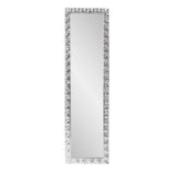 La Bailadora Bright Silver Ruffled Metal Dressing Mirror