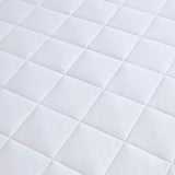 White Waterproof Quilted Mattress Pad, Hotel King, King