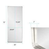 Steele Polished Silver Oversized Mirror