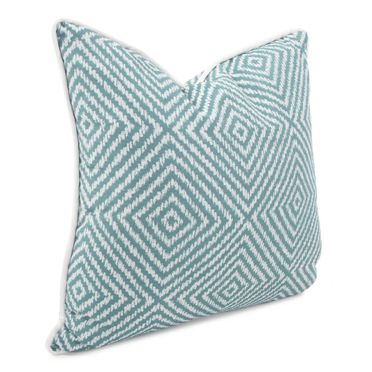 24 x 24 Outdoor Pillow Helm Teal- Down Alternative Insert
