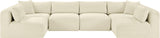 Shaggy - 6 Piece Modular U-Shaped Armless Sectional