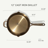 MADE IN Seasoned Cast Iron Skillet