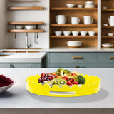 Round Scalloped Riviera Tray - Yellow