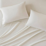Wholesale 4-Piece 144TC 100% Cotton Solid Sheet Set, Ivory