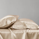 Wrinkle-Free Solid Satin Luxury Sheet Set, Champagne