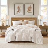 Heated Plush To Berber Electric Bedding Blanket, Ivory