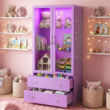 64'' Tall Display Cabinet with Acrylic Doors and Led Lights