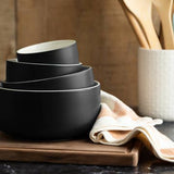 Kook Ceramic Nesting Bowl Set with Lids, 4-Piece