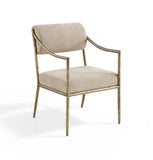 Bastille - Upholstered Dining Arm Chair (Set of 2) - Brass Frame