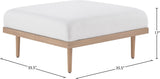 Laguna - Resilient Water Resistant Fabric Upholstered Outdoor Patio Modular Ottoman