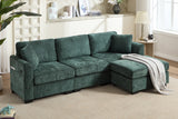 NARLO 97" 3-Seater Sofa with 1 Storage Ottoman