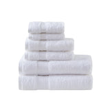 100% Egyptian Cotton 6-Piece Towel Set, White
