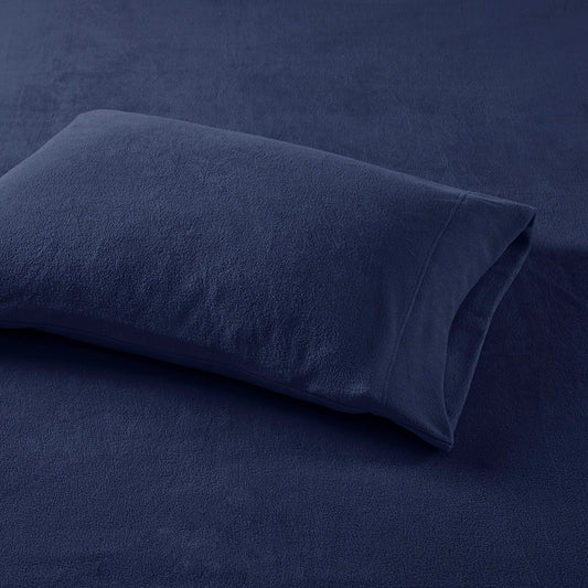 Microfleece Warm Sheet Set, Navy Blue