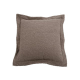 Scroll Puff Ottoman Cover & Cushion- Barbet Chocolate/Natural