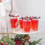 Vintage Textured Clear Drinking Glasses Set of 6