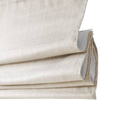 Basketweave Roman Shade For Windows, Ivory