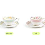 Pink Cornflower Porcelain Tea Cup & Saucer 7oz