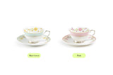 Yellow Cornflower Porcelain Tea Cup & Saucer, 7oz