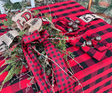 Red and Black Tablecloth